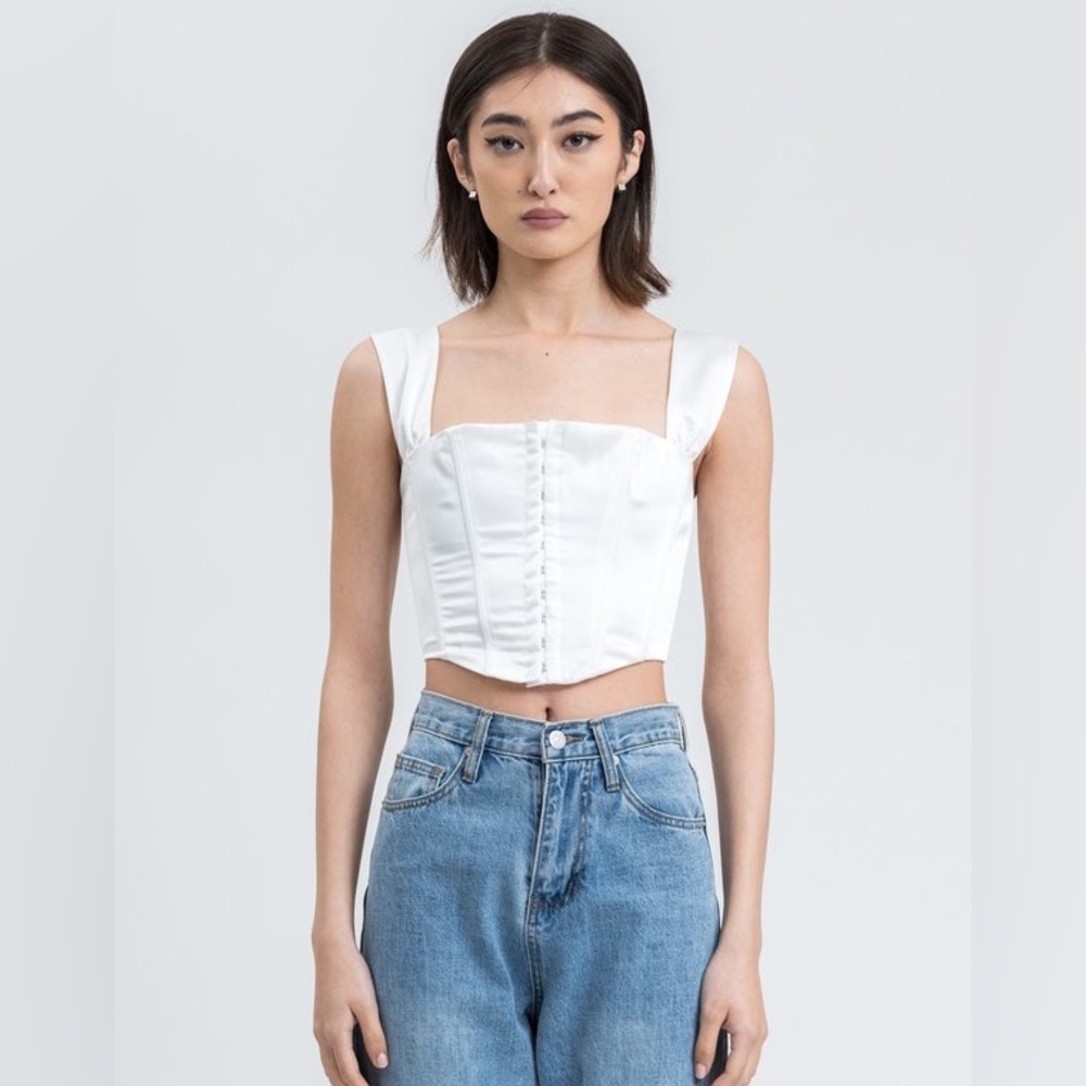 Danielle Guizio satin ribbon corset